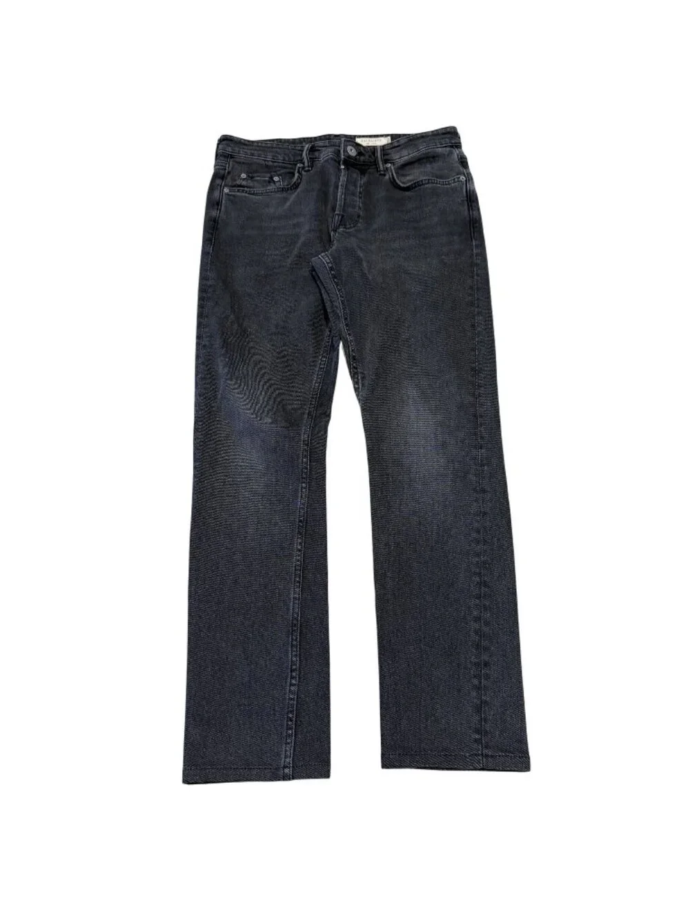 AllSaints Rex Black Cotton Blend Denim Slim Fit Jeans Men's Size 30